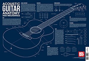 Acoustic Guitar Anatomy And Mechanics Wall Chart (Grt)