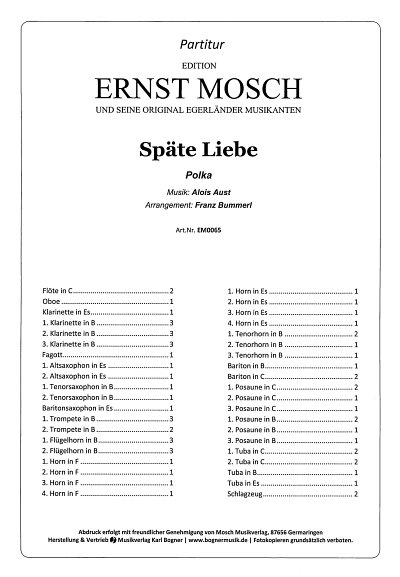 A. Aust: Späte Liebe, Blask (Part.)