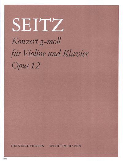 F. Seitz: Schülerkonzert Nr. 3 g-moll op. 12, VlKlav (Pa+St)