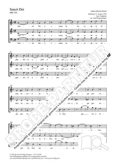 DL: M. Haydn: Sancti Dei F-Dur MH 328 (1782), Gch3 (Part.)