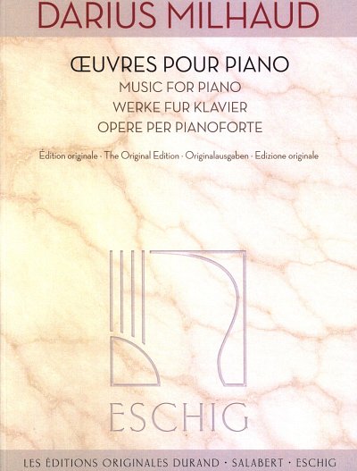 D. Milhaud: _uvres pour piano, Klav