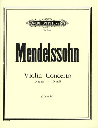 F. Mendelssohn Barth: Konzert d-Moll, VlStro (KASt)