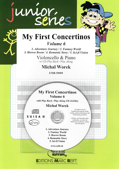 M. Worek: My First Concertinos Volume 6, VcKlav (+CD)