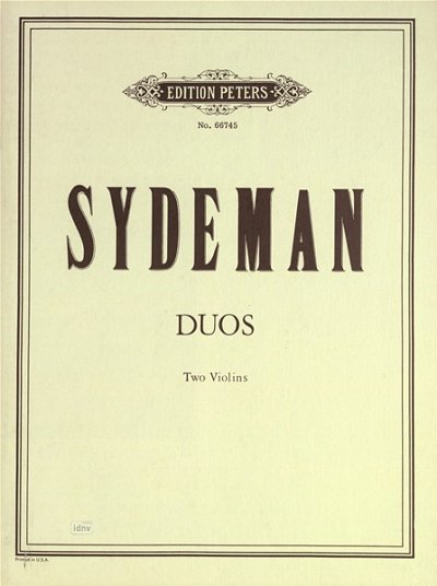 W. Sydeman et al.: Duos für 2 Violinen (1976)