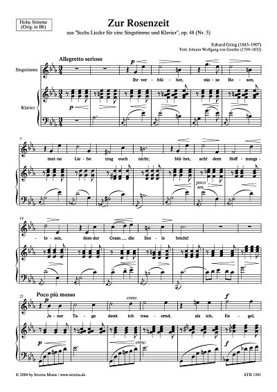DL: E. Grieg: Zur Rosenzeit aus 