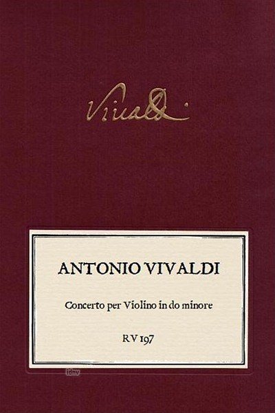 A. Vivaldi: Concerto per Violino in do minore, VlStrBc