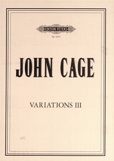 J. Cage: Variations Div 3