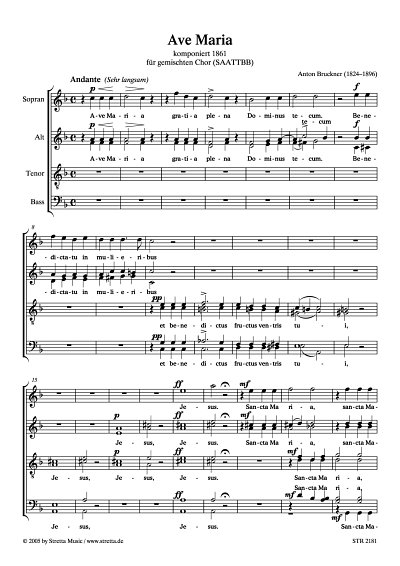 DL: A. Bruckner: Ave Maria fuer gemischten Chor
