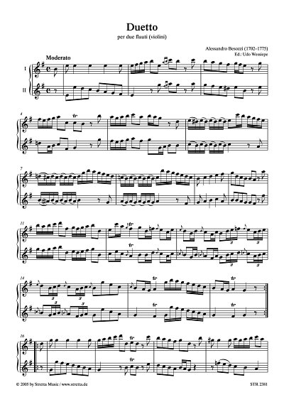 DL: A. Besozzi: Duetto fuer zwei Floeten (Violinen)