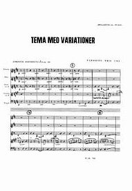 F. Weis: Tema med Variationer, FlObKlHrFg (Part.)