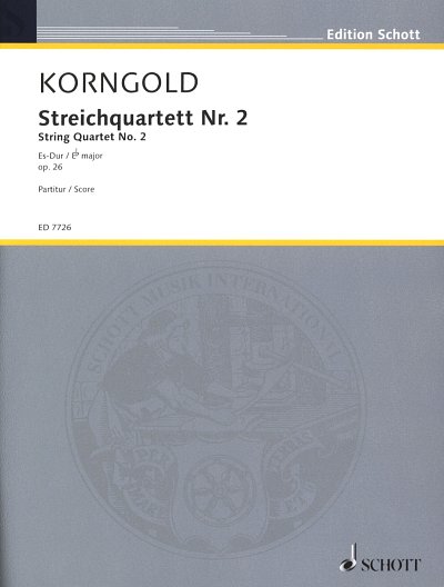 E.W. Korngold: Streichquartett Nr. 2 op. 26, 2VlVaVc (Part.)
