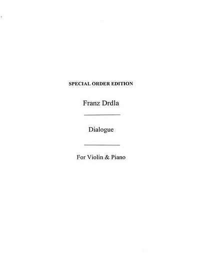 Dialogue For Violin And Piano Op.27 No.1, VlKlav (KlavpaSt)