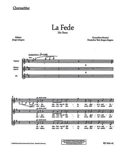 G. Rossini et al.: La Fede - Die Treue