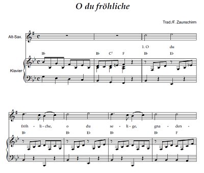 DL: (Traditional): O du fröhliche, AsaxOrg (Par2St)