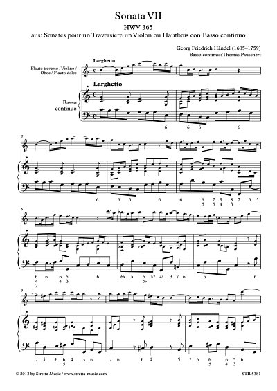 DL: G.F. Haendel: Sonata VII HWV 365 / aus: Sonates pour un 