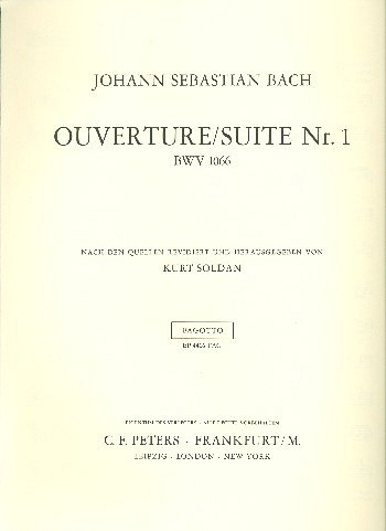 J.S. Bach: Suite (Ouvertuere) Nr. 1 C-Dur BWV 106, Baro (Fag