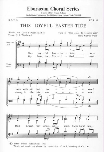This Joyful Easter-Tide, GchKlav (Chpa)