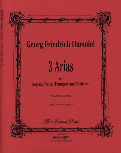 G.F. Händel: 3 Arias, GesSTrpOrg (KlavpaSt)