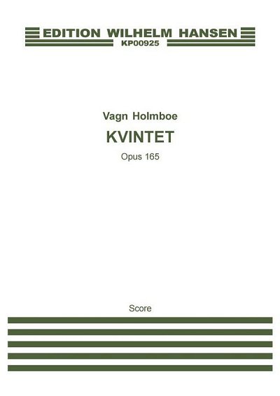 V. Holmboe: Strygekvintet Op. 165, 2VlVla2Vc (Part.)