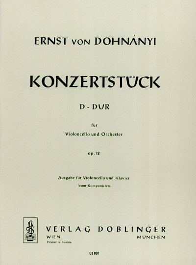 E.v. Dohnányi et al.: Konzertstück D-Dur op. 12 (1903/04)