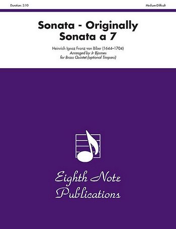 H.I.F. Biber: Sonata, 5Blech (Pa+St)