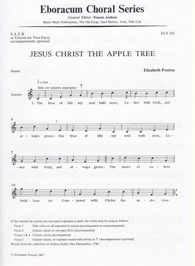 Jesus Christ The Apple Tree, GchKlav (Chpa)