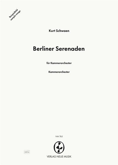 K. Schwaen: Berliner Serenaden, Kamo (Stp)