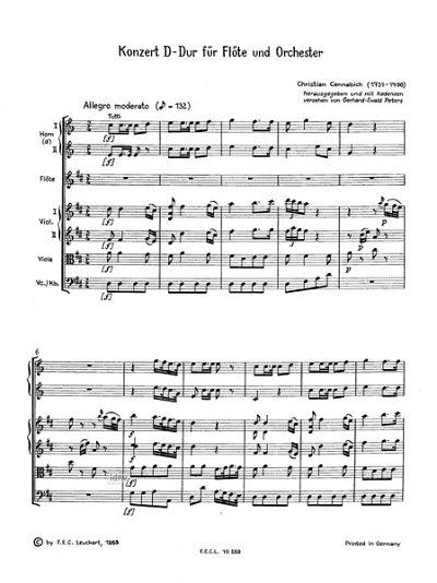C. Cannabich i inni: Konzert für Flöte und Orchester D-Dur