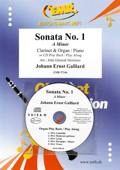 J.E. Galliard: Sonata No. 1, KlarKlv/Org (+CD)