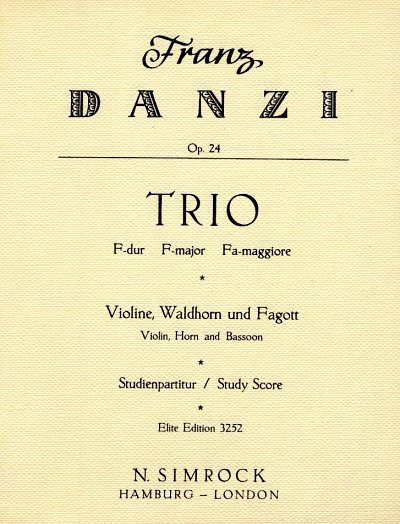 Danzi, Franz Ignaz: Trio F-Dur op. 24