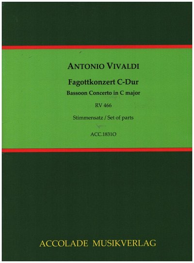 A. Vivaldi: Konzert für Fagott, Streicher, FagStrBc (Stsatz)