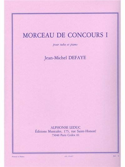 J.-M. Defaye: Morceau De Concours I, TbKlav (KlavpaSt)