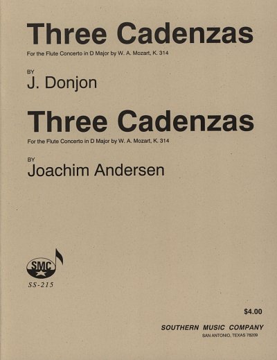 W.A. Mozart: Three Cadenzas in D Major, Fl