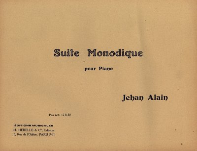J. Alain: Suite monodique, Klav