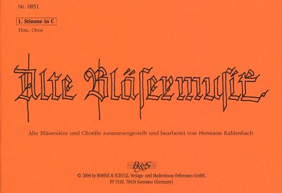 H. Kahlenbach y otros.: Alte Blaesermusik