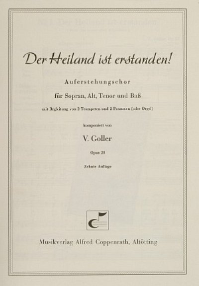 V. Goller: Der Heiland ist erstanden! (Part.)