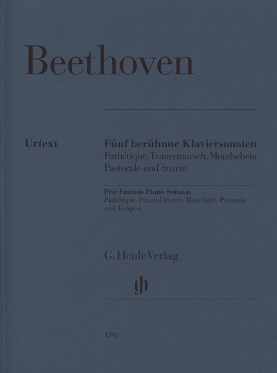 L. v. Beethoven: Fünf berühmte Klaviersonaten, Klav