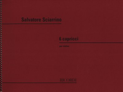 S. Sciarrino: 6 Capricci, Viol (Part.)