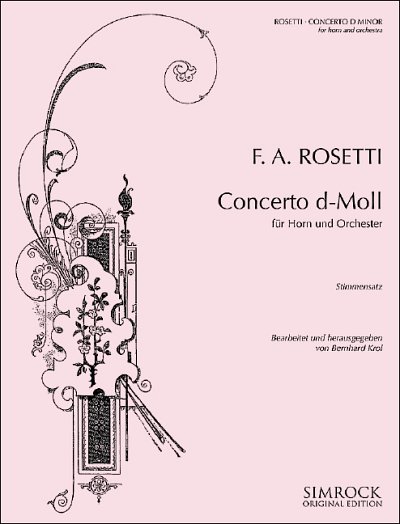 R.F. Antonio: Hornkonzert d-Moll Murray C38 , HrnOrch