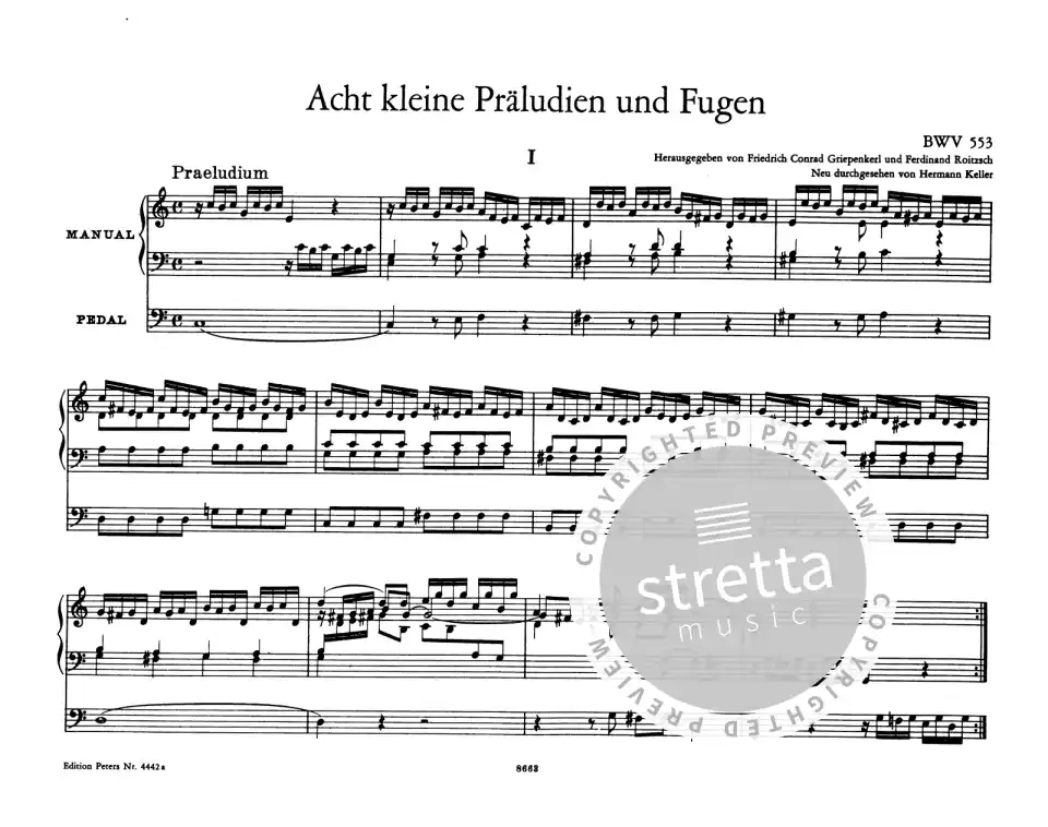 J.S. Bach: 8 kleine Präludien und Fugen BWV 553-560, Org (1)