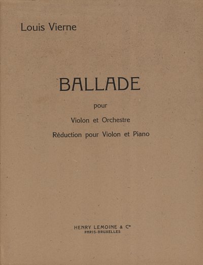 L. Vierne: Ballade, VlKlav (KlavpaSt)