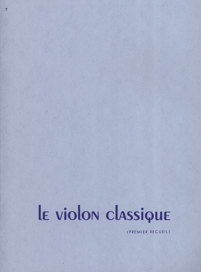 Le Violon Classique Volume 1, VlKlav (KlavpaSt)