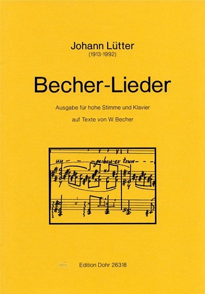 J. Lütter: Becher-Lieder