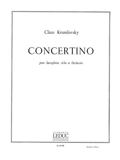 Concertino -Saxo Et Orchestre (Bu)