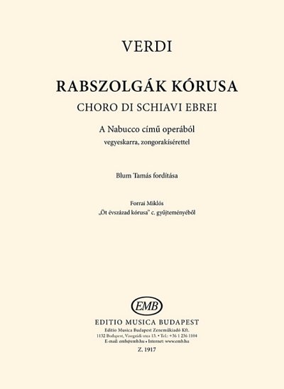 G. Verdi: Rabszolgák kórusa, GchKlav (Part.)