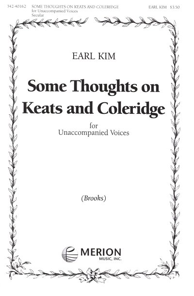E. Kim: Some Thoughts on Keats and Coleridge