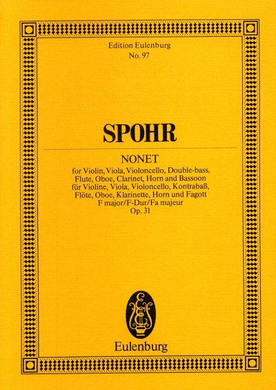 L. Spohr: Nonett F-Dur Op 31 Eulenburg Studienpartituren