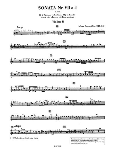 DL: J. Rosenmüller: Sonata 7 d-Moll a 4, Stro (Vl2)