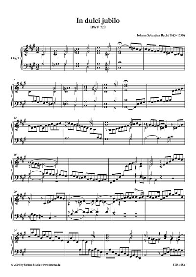 DL: J.S. Bach: In dulci jubilo Choralbearbeitung, BWV 729