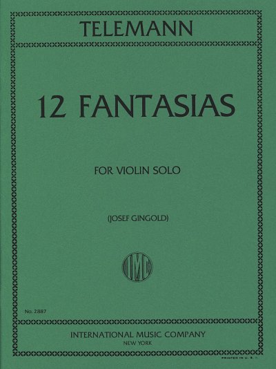 G.P. Telemann: Twelve Fantasias, Viol